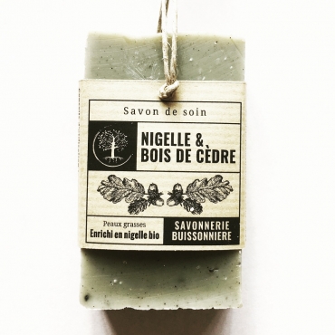 Savon Nigelle & Bois de Cèdre - Savonnerie Buissonnière (100g)